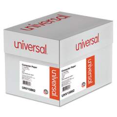 Universal Printout Paper, 1-Part, 20lb, 14.88 x 11, White/Blue Bar, 2,400/Carton (15862)