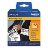 Brother Die-Cut Name Badge Labels, 2.3" x 3.4", White, 260/Roll (DK1234)