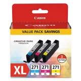 Canon 0337C005 (CLI-271XL) High-Yield Ink, Cyan/Magenta/Yellow