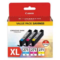 Canon 0337C005 (CLI-271XL) High-Yield Ink, Cyan/Magenta/Yellow