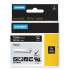 DYMO Rhino Permanent Vinyl Industrial Label Tape, 0.75" x 18 ft, Black/White Print (1805436)