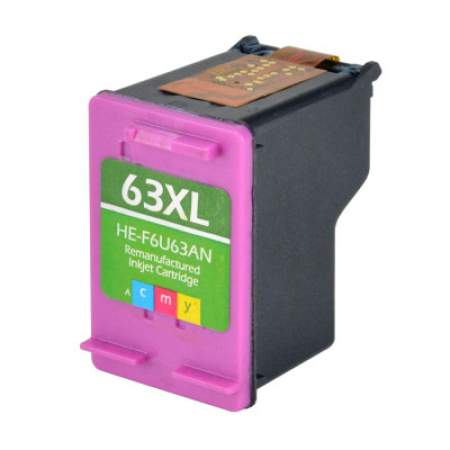 Compatible HP 63XL, (F6U63AN) High-Yield Tri-Color Ink Cartridge (F6U63AN)