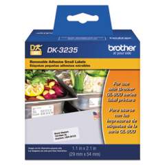 Brother Die-Cut Removable Paper Labels, 1.1" x 2.1", White, 800/Roll (DK3235)