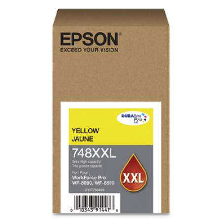 Epson T748XXL420 (748XXL) DURABrite Pro Extra High-Yield Ink, 7000  Page-Yield, Yellow | inktonersale.com