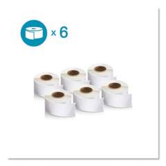 DYMO LW Address Labels, 1.13" x 3.5", White, 130/Roll, 6 Rolls/Pack (2050818)