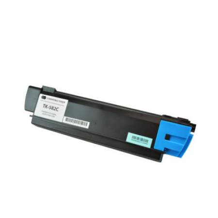 Compatible Kyocera TK582C High-Yield Toner, 2,800 Page-Yield, Cyan (TK582C)