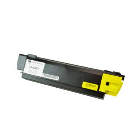 Compatible Kyocera TK582Y High-Yield Toner, 2,800 Page-Yield, Yellow (TK582Y)