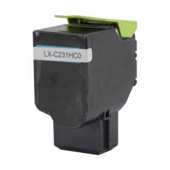 Compatible Lexmark C231HC0 Return Program High-Yield Toner, 2,300 Page-Yield, Cyan
