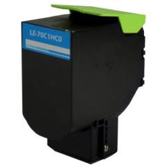 Compatible Lexmark 70C1HC0 Return Program High-Yield Toner, 3,000 Page-Yield, Cyan