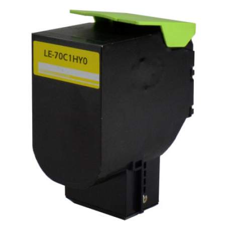 Compatible Lexmark 70C1HY0 Return Program High-Yield Toner, 3,000 Page-Yield, Yellow