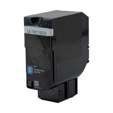 Compatible Lexmark 74C1SC0 Return Program Unison Toner, 7,000 Page-Yield, Cyan