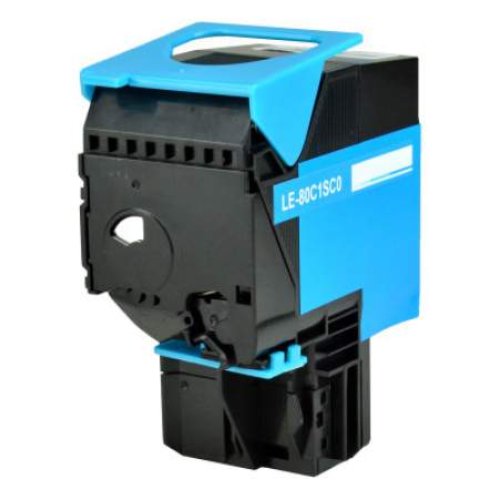 Compatible Lexmark 80C1SC0 Return Program Toner, 2,000 Page-Yield, Cyan