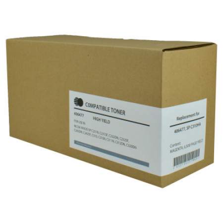 Compatible Ricoh 406477 High-Yield Toner, 6,000 Page-Yield, Magenta (406477)