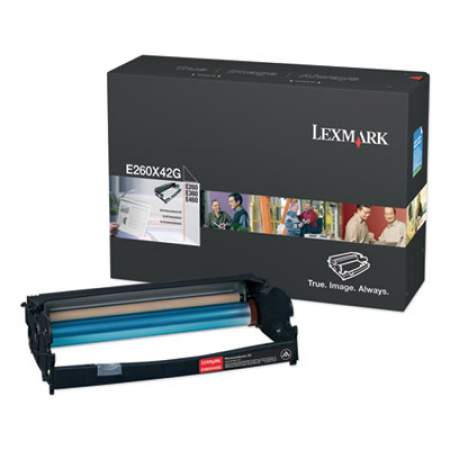 Lexmark E260X42G Photoconductor Unit, 30,000 Page-Yield, Black, TAA Compliant