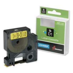 AbilityOne 7510016576745, Dymo/SKILCRAFT Label Cassette, 0.75" x 23 ft, Black/Yellow