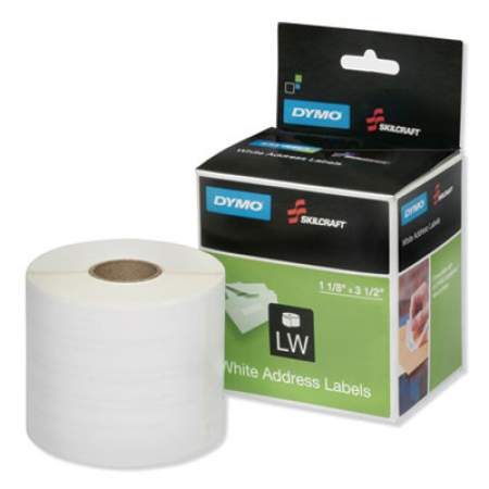 AbilityOne 7530016578883 Dymo/SKILCRAFT LabelWriter Thermal Labels, Address Label, 1.12" x 3.5", Black on White