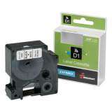 AbilityOne 7510016577786, Dymo/SKILCRAFT Label Cassette, 0.75" x 23 ft, Black/White