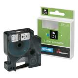 AbilityOne 7510016576747, Dymo/SKILCRAFT Label Cassette, 0.5" x 23 ft, Black/Clear