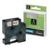 AbilityOne 7510016576747, Dymo/SKILCRAFT Label Cassette, 0.5" x 23 ft, Black/Clear