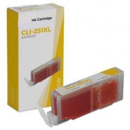 Compatible Canon 6516B001 (CLI-251) ChromaLife100+ Ink, 330 Page-Yield, Yellow (6516B001)