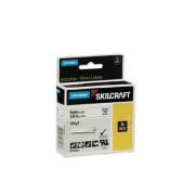 AbilityOne 7530016874770 Dymo/SKILCRAFT Industrial Rhino Thermal Vinyl Label Tape Cassettes, 0.38" x 18 ft, Black on White