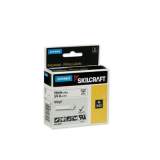 AbilityOne 7530016871405 Dymo/SKILCRAFT Industrial Rhino Thermal Vinyl Label Tape Cassettes, 0.75" x 18 ft, Black on White