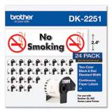 Brother Continuous Paper Label Tape, 2.44 x 50 ft, White, 24 Rolls/Pack (DK225124PK)