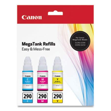 Canon 1596C005 (GI-290) Ink, Cyan/Magenta/Yellow, 3/Pack (24431128)