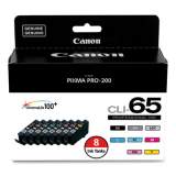 Canon 4215C007 (CLI-65) Ink, Black/Cyan/Gray/Light Gray/Magenta/Photo Cyan/Photo Magenta/Yellow, 8/Pack