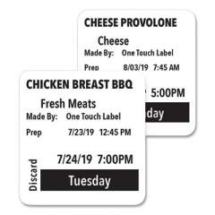 Seiko SLP-FPL Food Prep Labels for Food Prep Labeling Printers, 2" x 2", Black, 500 Labels/Roll