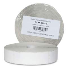 Seiko SLP-1RLB Bulk Address Labels, Requires SLP-TRAY650, 1.12" x 3.5", White, 1000 Labels/Roll
