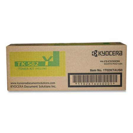 Kyocera TK582Y High-Yield Toner, 2,800 Page-Yield, Yellow