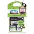 DYMO D1 Durable Labels, 0.5" x 10 ft, White on Black (2125347)