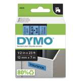 DYMO D1 High-Performance Polyester Removable Label Tape, 0.5" x 23 ft, Black on Blue (45016)