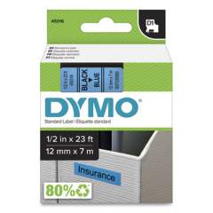 DYMO D1 High-Performance Polyester Removable Label Tape, 0.5" x 23 ft, Black on Blue (45016)