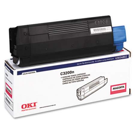 Oki 43034802 Toner (Type C6), 1,500 Page-Yield, Magenta