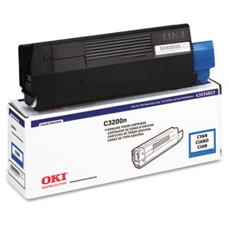 Oki 43034803 Toner (Type C6), 1,500 Page-Yield, Cyan