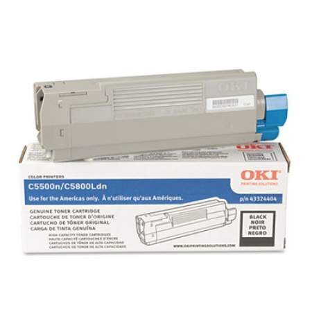 Oki 43324404 High-Yield Toner (Type C8), 5,000 Page-Yield, Black