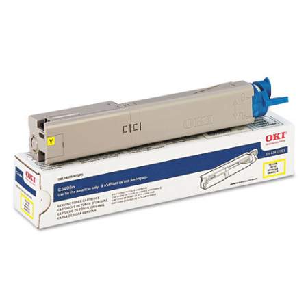 Oki 43459301 High-Yield Toner, 2,000 Page-Yield, Yellow