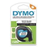 DYMO LetraTag Plastic Label Tape Cassette, 0.5" x 13 ft, White (91331)