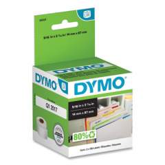 DYMO LabelWriter 1-UP File Folder Labels, 0.56" x 3.43", White, 130/Roll, 2 Rolls/Pack (30327)