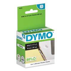 DYMO LabelWriter Hanging File Folder Tab Inserts, 0.56" x 2", White, 260 Labels/Roll (30376)