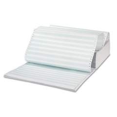 Universal Printout Paper, 3-Part, 15lb, 14.88 x 11, White/Green Bar, 1,100/Carton (15754)