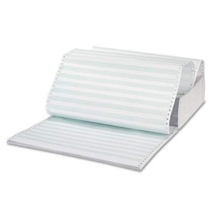 Universal Printout Paper, 3-Part, 15lb, 14.88 x 11, White/Green Bar, 1,100/Carton (15754)