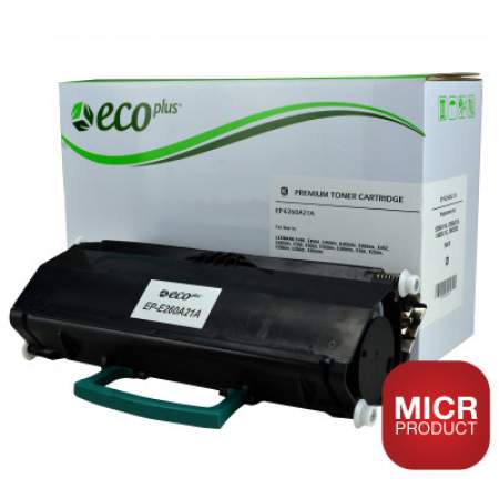 Compatible Lexmark E260A11A Return Program Toner, 3,500 Page-Yield, Black
