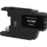 Compatible Brother LC75BK Innobella High-Yield Ink, 600 Page-Yield, Black (LC75BK-R)