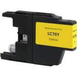 Compatible Brother LC75Y Innobella High-Yield Ink, 600 Page-Yield, Yellow (LC75Y-R)
