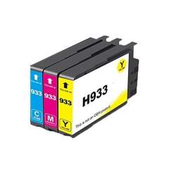 Compatible HP 933, (N9H56FN) 3-Pack Cyan/Magenta/Yellow Original Ink Cartridges (N9H56FN-R)