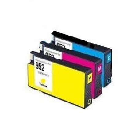 Compatible HP 952, (N9K27AN) 3-Pack Cyan/Magenta/Yellow Original Ink Cartridges (N9K27AN-R)