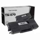 Compatible Brother TN670 High-Yield Toner, 7,500 Page-Yield, Black (TN670-R)